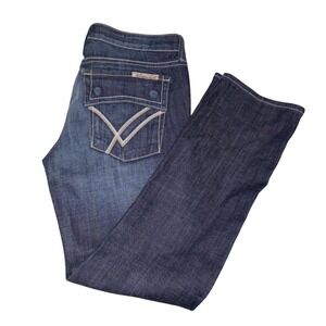 WILLIAM RAST BELLE Capri Y2K Denim Jeans Women's 27 Low Rise Button Flap Pockets